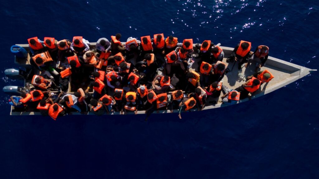 17 migrants found dead off Crete, Greece FILE - Migrants from Eritrea, Libya and Sudan sail a wooden boat before being assisted by aid workers of the Spanish NGO Open Arms, in the Mediterranean sea, about 30 miles north of Libya, Saturday, June 17, 2023.