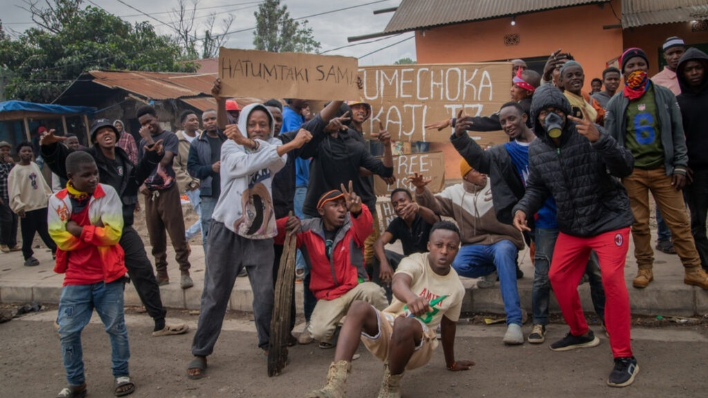 Social media ban hits Tanzanian activist linked to post-election protests People protest in the streets of Arusha, Tanzania, Thursday, Oct. 30, 2025