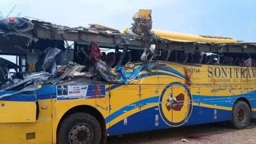 At least 22 dead, including 17 soldiers, in head-on bus crash in Niger